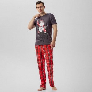Пижама новогодняя мужская KAFTAN "Рок", цвет серый