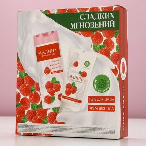 Подарочный набор косметики «Сладких мгновений», гель для душа 250 мл и крем для тела 200 мл, ЧИСТОЕ СЧАСТЬЕ