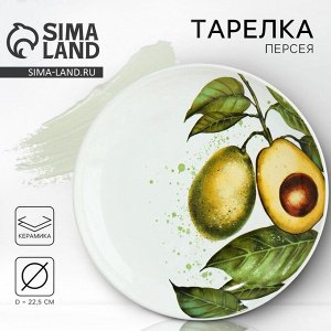 СИМА-ЛЕНД Тарелка керамическая Dolce Ceramo. «Авокадо», 22,5 см