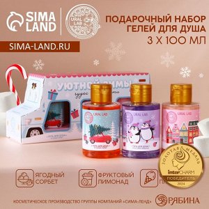 Подарочный набор URAL LAB «Уютной зимы»: гель для душа, 3x100 мл, Новый Год