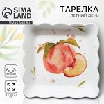 Тарелка глубокая керамическая «Летний день», 14x14 см, белая, Dolce Ceramo