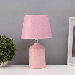 Лампа настольная «Цветочное поле» 1x40 Вт Е14 розовый 20x20x34 см
