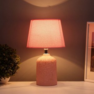 Лампа настольная «Цветочное поле» 1x40 Вт Е14 розовый 20x20x34 см