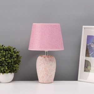 Лампа настольная «Кира» 1x40 Вт Е14 розовый 20x20x34 см