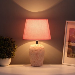 Лампа настольная «Кира» 1x40 Вт Е14 розовый 20x20x34 см