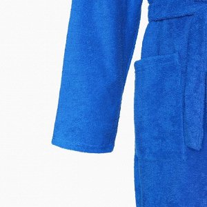 Халат махровый Экономь и Я мужской, цвет синий, 100% хлопок с AIRO, 320 г/м2