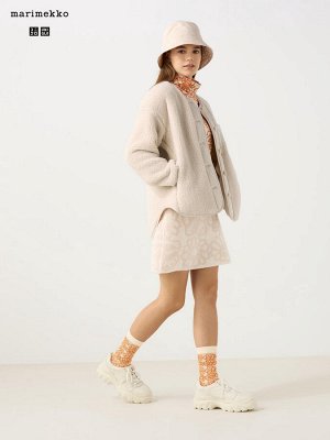 UNIQLO - юбка с цветочным узором от Marimekko из шерсти ягненка - 01 OFF WHITE