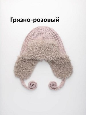 Шапка ушанка женская на флисе с шерстью мериноса цвета выбирайте при заказе