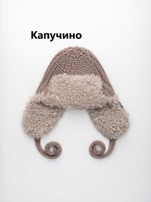 Шапка ушанка женская на флисе с шерстью мериноса цвета выбирайте при заказе