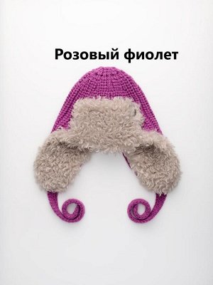 Шапка ушанка женская на флисе с шерстью мериноса цвета выбирайте при заказе