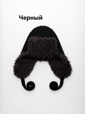 Шапка ушанка женская на флисе с шерстью мериноса цвета выбирайте при заказе