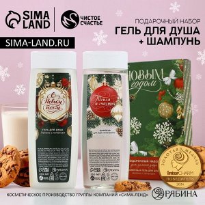 Подарочный набор «Для зимнего ухода»: гель для душа и шампунь для волос, 2x250 мл, Чистое счастье