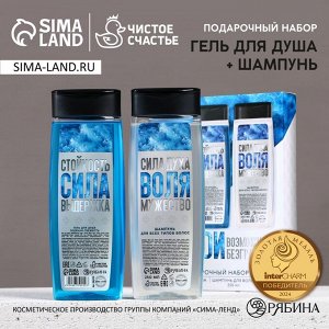 Подарочный набор новогодний «Возможности безграничны»: гель для душа и шампунь для волос, 2x250 мл, Чистое счастье