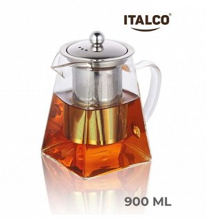 Чайник заварочный (ITALCO GLASS TEAPOT) [900мл, 323гр., стекло]