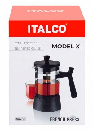Френч-пресс (ITALCO MODEL X) [600мл, стекло, нерж. сталь, 400гр]