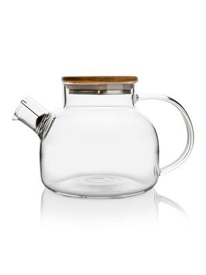 Чайник заварочный (ITALCO GLASS TEAPOT) [1000мл, 650гр., стекло, бамбук]