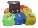 Бочка под игрушки квадратн - корова розовая
