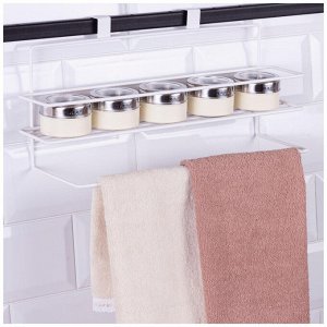 Элегантный навесной держатель для полотенца с полкой, 40x12x16 см, белый, 1 шт.