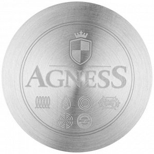 Agness Турка &quot;Midnight&quot; с Индукционным Дном, Нержавеющая Сталь, 600 мл, Компактный Размер 9x9.5 см, 1 шт.