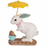 Стильная фигурка кролика 13x8x18 см - Идеальный декор для вашего дома, 1 шт.