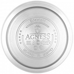 Чайник AGNESS Tudor 3.0 л с термоаккумулирующим дном и индукцией, нержавеющая сталь, быстрый нагрев и длительное сохранение тепла, стильный дизайн со свистком, 1 шт.