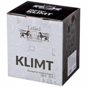 Стеклянная кружка с ситом "Поцелуй" (Г. Klimt) 350 мл, золотая