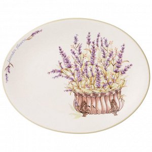 Овальное блюдо "Душа Прованса" 31,5x25,5 см, высота 3 см - Элегантное решение для сервировки, 1 шт.