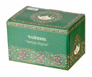 Фарфоровый чайник "Аятуль Курси" 350 мл с золотым восточным орнаментом – эксклюзивная мусульманская коллекция LEFARD, 1 шт.