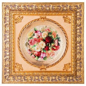 Стильное настенное панно с багетом 55x55 см - 30 см, 1 шт.