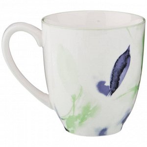 Кружка "Aquarelle" 400 мл - Голубая, Элегантный Дизайн для Уюта, 1 шт.