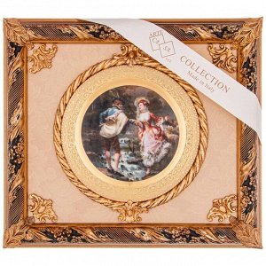 Стильное настенное панно с багетом 48x42 см, диаметр 25 см, 1 шт.