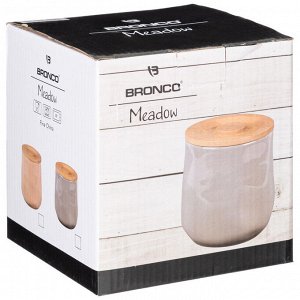 Элегантная банка для сыпучих продуктов "Meadow" 1000 мл, 12x11,5 см, Пудровый цвет, 1 шт.