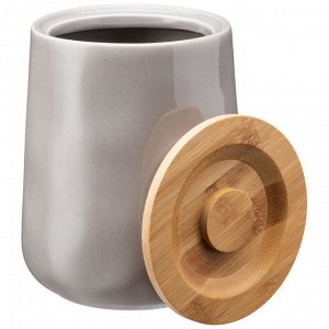 Серая банка для сыпучих продуктов "Meadow" 15x12 см, 1400 мл