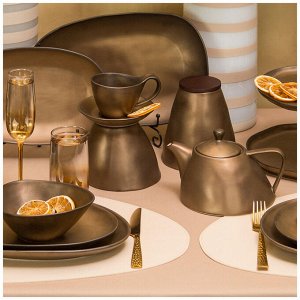 Элегантная банка для сыпучих продуктов "Bronze" 950 мл, 11x14 см