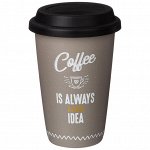 Кружка Coffemania с силиконовой крышкой, 390 мл - Идеальный спутник для любителей кофе, 1 шт.