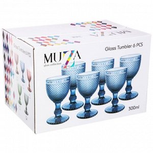Набор винных бокалов "Гранат" (6 шт.) из серии "Muza Color", 300 мл, высота 17 см, 1 шт.