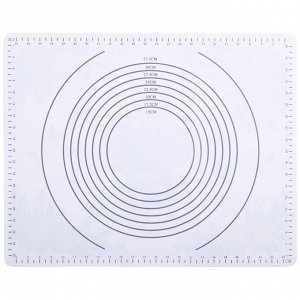 Коврик для раскатки теста 50x39 см с антипригарным покрытием, 1 шт.