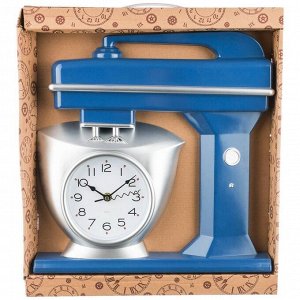 Настенные кварцевые часы "Chef Kitchen" 39 см - Синие