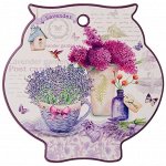 Подставка под горячее &quot;Лавандовая весна&quot; 16x16 см – Стильный аксессуар для кухни, 1 шт.
