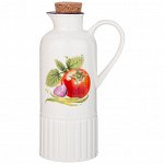 Элегантная бутылка для масла и уксуса &quot;KITCHEN PASSIONS&quot; 600 мл с пробкой, 11x7,7x20,1 см, 1 шт.