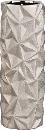 Элегантная ваза «Айсберг» с тонированным серебром, 12,5x12,5x31,5 см, 1 шт.