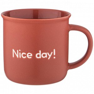 Кружка "NICE DAY" 450 мл - Идеальный компаньон для вашего утра (13x10x9,6 см)