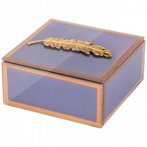 Элегантная серая шкатулка коллекции "PEN" 12x12x6 см для хранения мелочей, 1 шт.