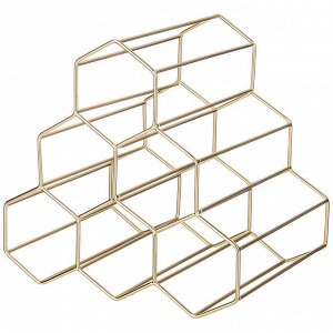 Agness Элегантная золотая подставка для бутылок 27,5x20,26 см, 1 шт.