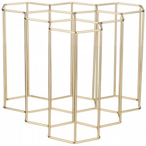 Agness Элегантная золотая подставка для бутылок 27,5x20,26 см, 1 шт.