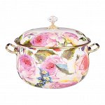 Эмалированная кастрюля с крышкой Vintage, 6.1л, диаметр 24 см - идеальный выбор для вашей кухни, 1 шт.