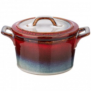Керамический горшочек для запекания REACTIVE RED 13x10x5.3 см, 1 шт.
