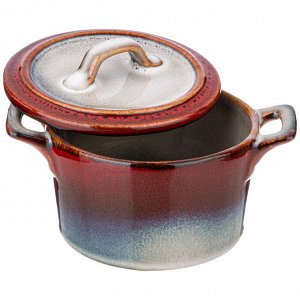 Керамический горшочек для запекания REACTIVE RED 13x10x5.3 см, 1 шт.
