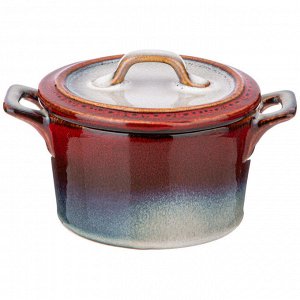 Керамический горшочек для запекания REACTIVE RED 13x10x5.3 см, 1 шт.