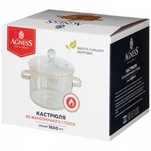 Кастрюля с крышкой 1.6 Л из нержавеющей стали, 1 шт.
